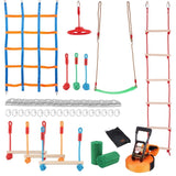Ninja Warrior Obstacle Course for Kids, 15.24 m Weatherproof Slacklines, 500lbs Weight Capacity V952-RZX502YC9J003NWUAV0