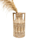 Aged Tribal Style Decorative Urn / Dried Flower Vase 46cm V637-91260VSE