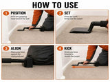 Carpet Knee Kicker Installation Tool with Steel Gripping Teeth & Foam Handle V324-CRPTKICK