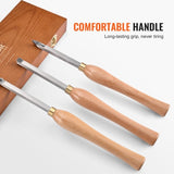 Wood Lathe Chisel Set, 3 PCS Woodworking Turning Tools, Includes Square, Round, Diamond Carbide V952-MBMGCD3JYTSFY1V1VV0