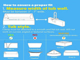 Adjustable Bathtub Safety Rail Shower Grab Bar Handle, Stainless Steel, White
Adjustable Tub Grab V1370-AZ4-05557