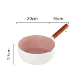 Japanese Style Saucepan Nonstick Milk Noodle Soup Sauce Pan Baby Food Cooking Pot White 20cm V1294-YM3118220251812-0421