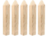 5-Pack Wooden Garden Fence Posts for Yard, Wood Pile Stakes for Outdoor Fence Decoration and Garden V1192-AZ-W-20428