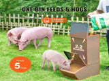 Hog Feeder 2.2 Bushel Metal Double Door Pig Feeder Feeding up to 5 Hogs V952-SCWSQDMZWSQ1WLRJ5V0