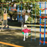VEVOR Ninja Warrior Obstacle Course for Kids, 2 x 15.24 m Weatherproof Slacklines, 228kg Weight V952-RZX502YC10J052R10V0