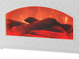 270ml Mist Humidifier Simulated Fireplace Design Power Off Protection Fire Diffuser for Home White V1294-YM0626-3113230006812