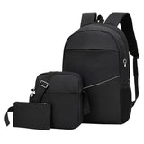 Construction Backpack Three-piece Backpack Men's Computer Backpack Casual Junior High School V1192-AZ-W-29688