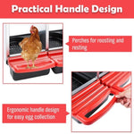 VaKa Chicken Hen Coop Hutch 2 Hole Inside Outside Roll Away Lay Egg Nesting Box V465-V51003