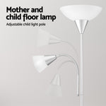 Artiss Floor Lamp Mother and Child Modern Home Living Room Office Reading Silver LAMP-FLOOR-SF-1171-SL