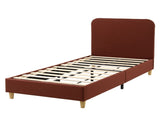 Artiss King Single Bed Frame with Headboard, Faux Linen Fabric Brown BFRAME-H-VIC-KS-BR-AB