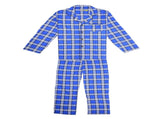 Mens Flannelette Pyjama Set Sleepwear Soft 100% Cotton PJs Two Piece Pajamas - Blue - 6XL V563-JSPJ3-149-6XL