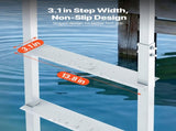 Removable Dock Ladder, 4 Steps, Aluminum Alloy Pontoon Boat Swim Ladder, with Non-Slip Wide Steps, V952-MTZTCXSWPJ50ALQSF001V0