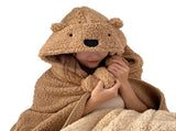 Winter Throw Blanket Cloak With Hood Thick Soft Plush Warm Wearable Blanket for Children and Adults V1294-YM0626-3117220297613