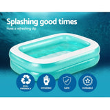 Bestway Kids Pool 200x146x48cm Inflatable Above Ground Swimming Pools 450L BW-POOL-KID-SQ-54005