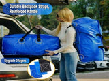 4 Pack Extra Large Moving Bags, Heavy Duty Blue Moving Tote Bags with Zippers & Carrying Handles, V1370-AZ4-16690