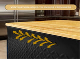Bread Bin with Bamboo Lid used as Chopping Board for Kitchen Countertop V178-36093