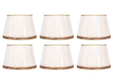 6Pcs Fabric Mesh Shade Clip Onshade Beige Golden Edge Style for E14 Chandelier Ceiling V1294-YM0523-3119210283611