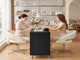 Artiss Manicure Table Nail Desk with Built-in Dust Collector Beauty Salon Station Drawers Shelves FUR-AD-MANICURE-3MOD-BK-AB