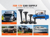 Train Horns Kit, 4 Trumpet Air Horn Kit, 150dB Train Horns for Pickup Trucks, 12V 120 psi Air V952-QLBYCQGTZ12VRGCVHV9