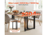 Table Legs, 740 x 450 mm Square T Shape Steel Furniture Legs, Modular Design, Easy Assembly, V952-ZTCFKFXTK281F1QMG001V0