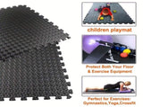 Interlocking Black EVA Fitness Mats Set V1142-LP601099557752782