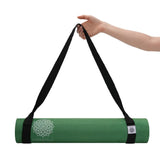 Mandala Yoga Mat Premium Bundle, Includes Yoga Mat 188cm H x 61cm W, Yoga Strap & Steel Hydration V398-MA-494JDG