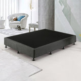 Palermo King Single Ensemble Bed Base Platinum Graphite Linen Fabric V63-823221