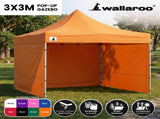 Wallaroo 3x3 PopUp Orange Gazebo Marquee Outdoor Tent GAZ-POP-3X3-OR