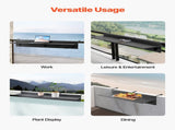 Balcony Hanging Table, 12 x 48 in Folding Balcony Railing Table, Outdoor Balcony Bar Table for V952-FXGZMZ12INCH0ANITV0