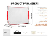 Barricade Backstop Net, 7x7 ft Ball Sports Barrier Netting, Portable Practice Equipment with Carry V952-DQW77YC00000P85CUV0