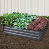 Green Fingers 2x Garden Bed 150x90cm Planter Box Raised Container Galvanised Herb GARDEN-ALUMGR-FC2