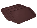 3PCS Colorful Food Tray Rectangle Thickened Binaural Plastic Tray Heat Resistance Stackable V1294-YM0523-3118220042016