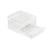Stackable Storage Container Holder, for Refrigerator. Smooth Slide-out Drawers. BPA-free Kitchen V1369-AZ3-W-09990
