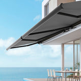5.0m x 3.0m Retractable Folding Arm Awning Heavy Duty Full Cassette Motorised V63-821243