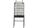 Large Bird Cage, 62 in, Open Top Parakeet Cage with Rolling Stand, Steel Bird Flight Cage with V952-ZMSDXNLL18W1DWI2NV0