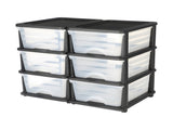 Plastic Storage Drawers, 2 Pack Storage Organizer Drawer, 6 Drawers Closet Organization and Storage V952-CWCT1YKLDD1GCPFV6001V0