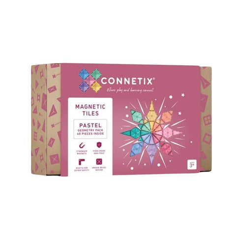 Connetix Tiles 40 pc Pastel Geometry Pack DTK-CON-P40G