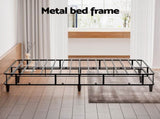 Artiss Bed Frame King Size Metal Grey MASON BED-BASE-MASON-K-GR
