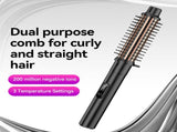 Wireless Heated Volume Brush 2-in-1 Ionic Straightening & Curling Comb Wide Pitch Heater for V1268-MZ00090