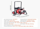 Drain Cleaner 22m x 13mm, Auto Feed Sewer Snake Auger on Wheels, Portable Drain Cleaning V952-ZDJJKLSGDSTJZ6H35002V3