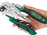 Professional Electrician Tool Kit With Digital Voltages Detectors Wire Cutter Crimper And Foldable V1369-AZ3-W-14026
