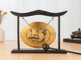 Mini Desktop Gong Table Wind Chime Percussion Instrument Cymbals Gongs with Mallet for y3463 V1370-AZ4-07909