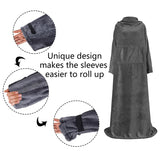Portable Blanket with Sleeves Winter Soft Sherpa Weighted Blanket Sofa Blanket Adult Warm Long Lazy V1188-ZX-Y102041
