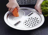 Stainless Steel colander S - 3 Piece Mixing Bowl, Strainer, and Vegable Washer - Multifunctional V1369-AZ3-W-11177