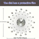 Silver Gold Silver Dandelion Wall Clock Home Decor Clock Modern Wall Clock High-Quality Clock V1347-115-SIL-18295