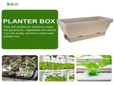 4-Pack Light Grey Rectangular Resin Window Planter Boxes with Drainage Holes for Indoor and Outdoor V1192-AZ-W-34349