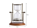 15 Minutes Metal Rotating Sand Glass Timer Clock Hourglass Table Ornament Home Decor Gift V1294-YM0901-JYB02030