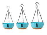 Hanging Double Chain Hanging Basket Planter Home Balcony Indoor Automatic Water Absorbing Basin V1294-YM0521-230208LD01-9