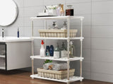 4 Tier Freestanding Shelf Bathroom Organizer, Shelving Unit Storage Rack Organizer, For Home, V1366-AZ2-W-12468