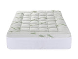 Giselle Bedding 1500GSM Pillowtop Mattress Topper Bamboo Mattress Pad for Back Pain Relief Washable TOPPER-BAM-11-S